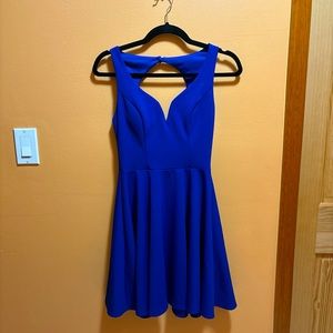 Pretty Blue dress with Cleavage